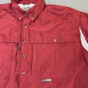 Mens Short Sleeve Drake Button Down Fishing‎ Hiking Shirt Size XLarge Vented